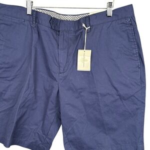 Southern Pines Mens Navy Blue Chino Shorts Flat Front Size 40 NWT